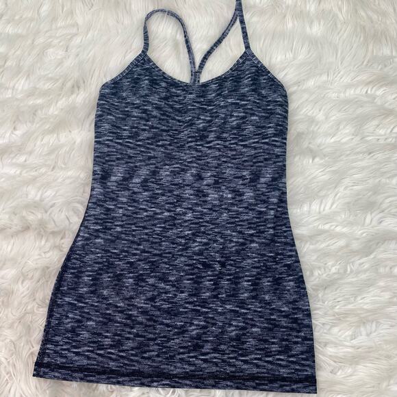 Lululemon Lululemon Power Y Tank Size 4 Dramatic Static White Black - Picture 12 of 16